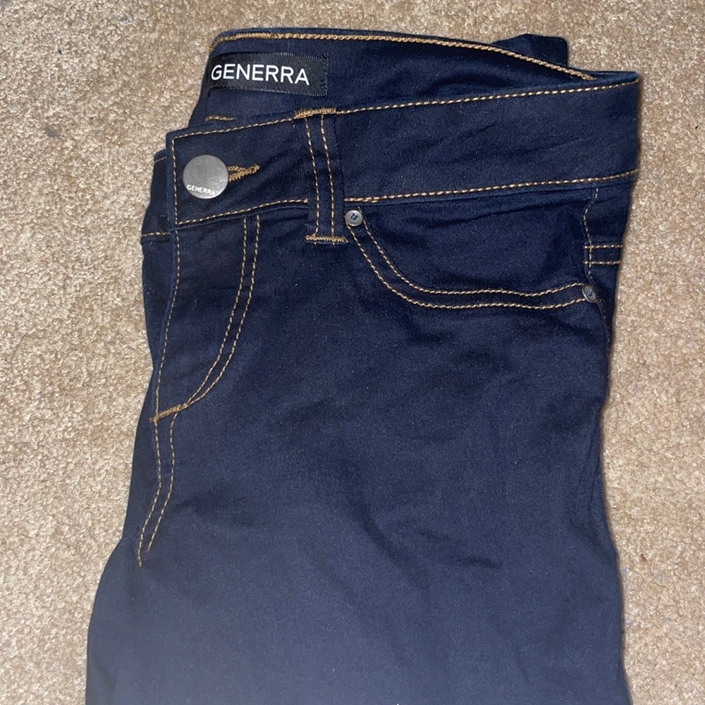 Black Skinny Jeans with Brown Sewing